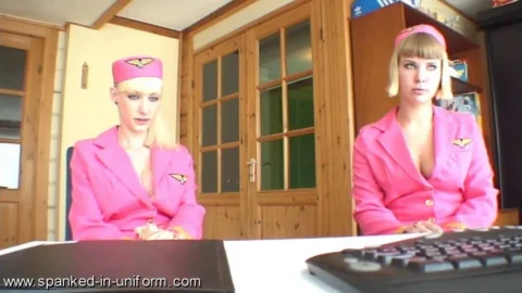 Caught in the Act – Unruly Actresses Sofia and Julie Disciplined Mid-air