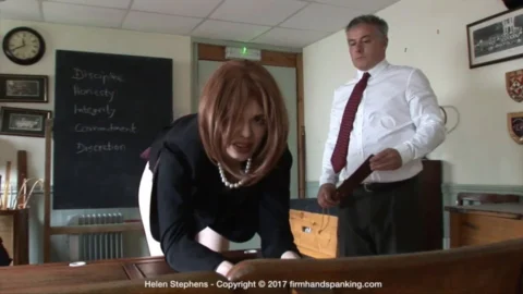 A Dose of Discipline – Helen Stephens Bends Over the Desk