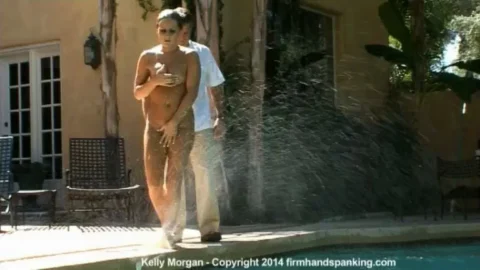 Poolside Punishment – Kelly Morgan’s Wet and Wild Spanking