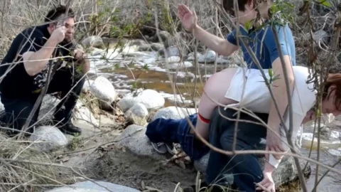 Voyeurs Glee Amidst Unplanned Spanking Moment