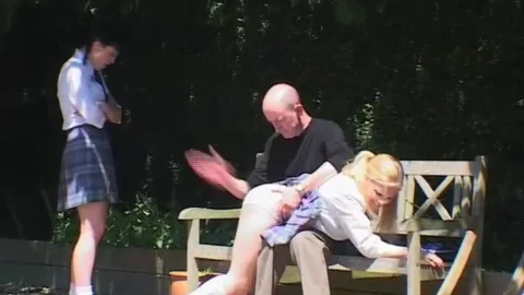 Garden Setting Sees Intense Schoolgirl Punishment